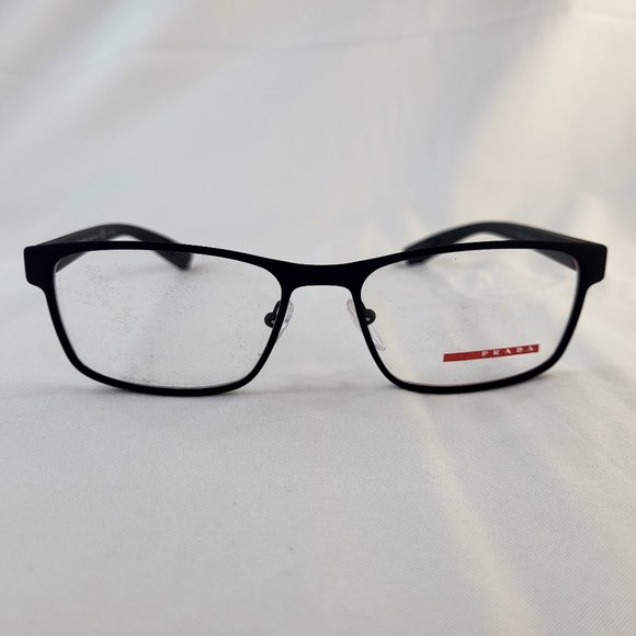 Prada Linea Rossa PS 50GV Rx-able Men's Eyeglasses Black Rubber Made in Italy - Picture 1 of 7